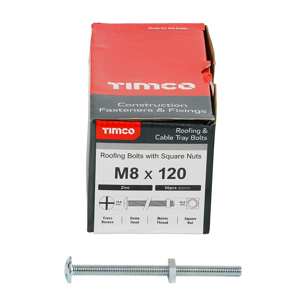 Roofing Bolt & SQ Nut Zinc - Image 3
