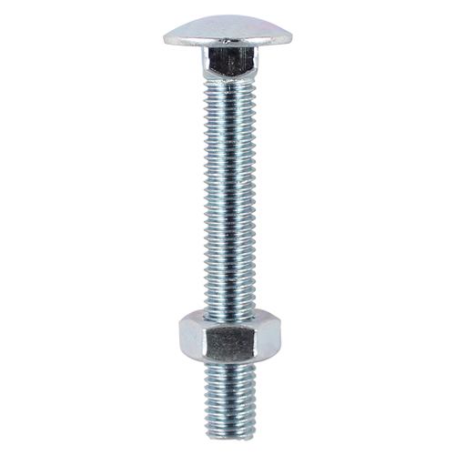 Carriage Bolt & Hex Nut - BZP