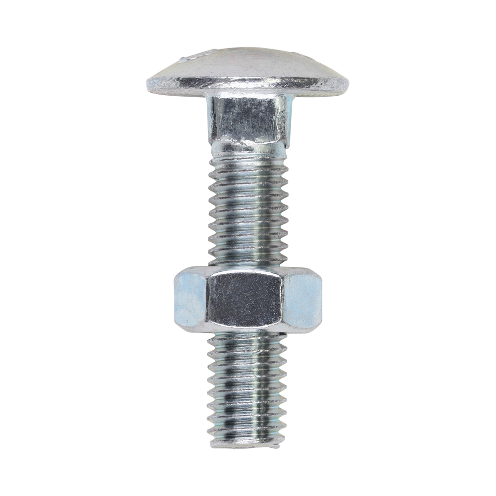 Carriage Bolt & Hex Nut - BZP - Image 1