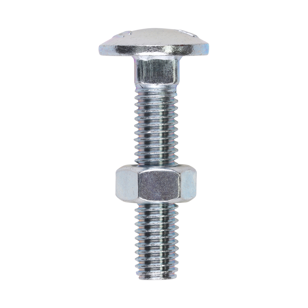 Carriage Bolt & Hex Nut - BZP - Image 1