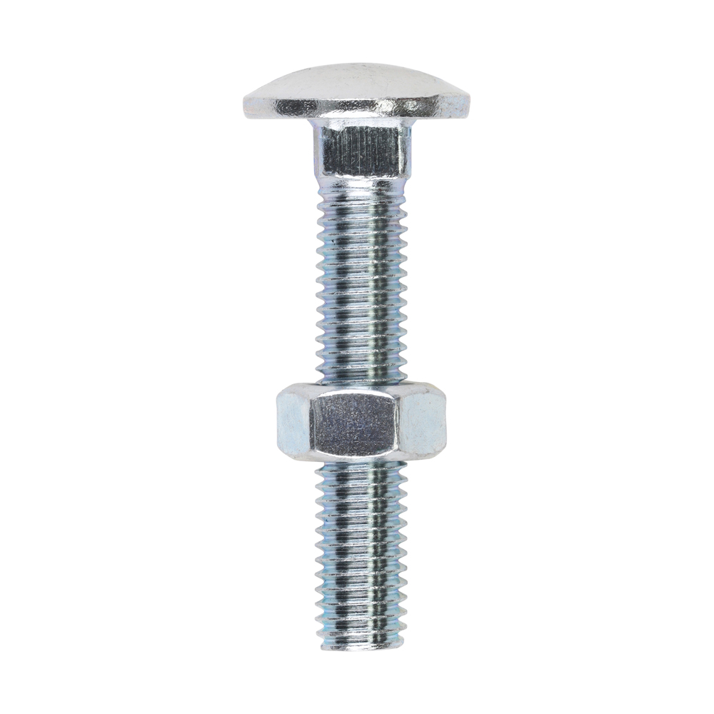 Carriage Bolt & Hex Nut - BZP - Image 1