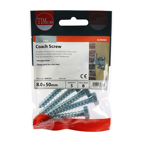 Coach Screw DIN 571 - BZP - Image 2