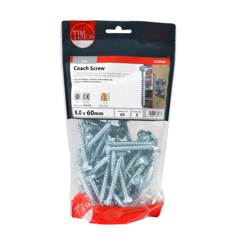 Coach Screw DIN 571 - BZP - Image 3