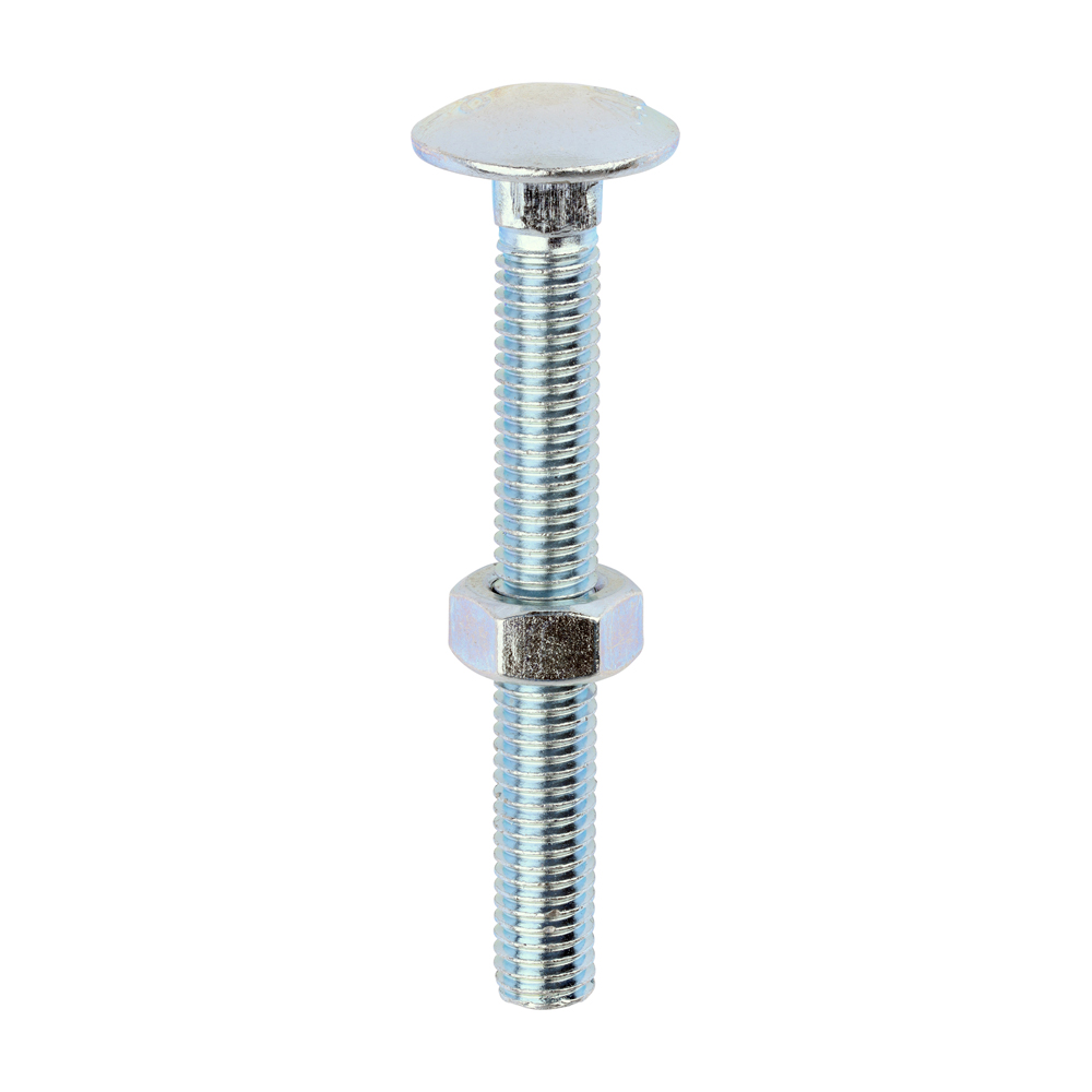 Carriage Bolt & Hex Nut - BZP - Image 1