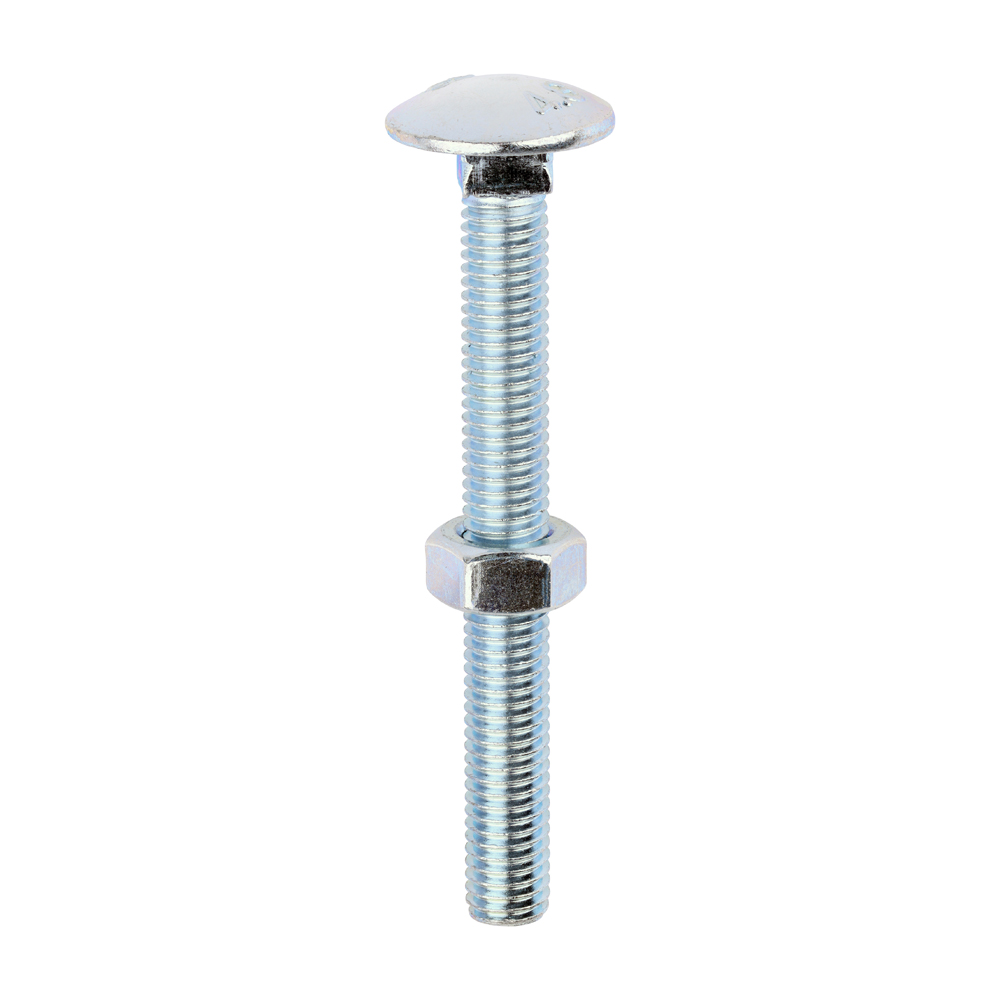 Carriage Bolt & Hex Nut - BZP - Image 1