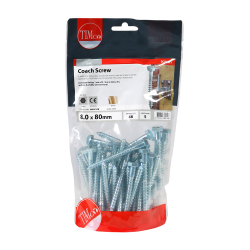 Coach Screw DIN 571 - BZP - Image 3