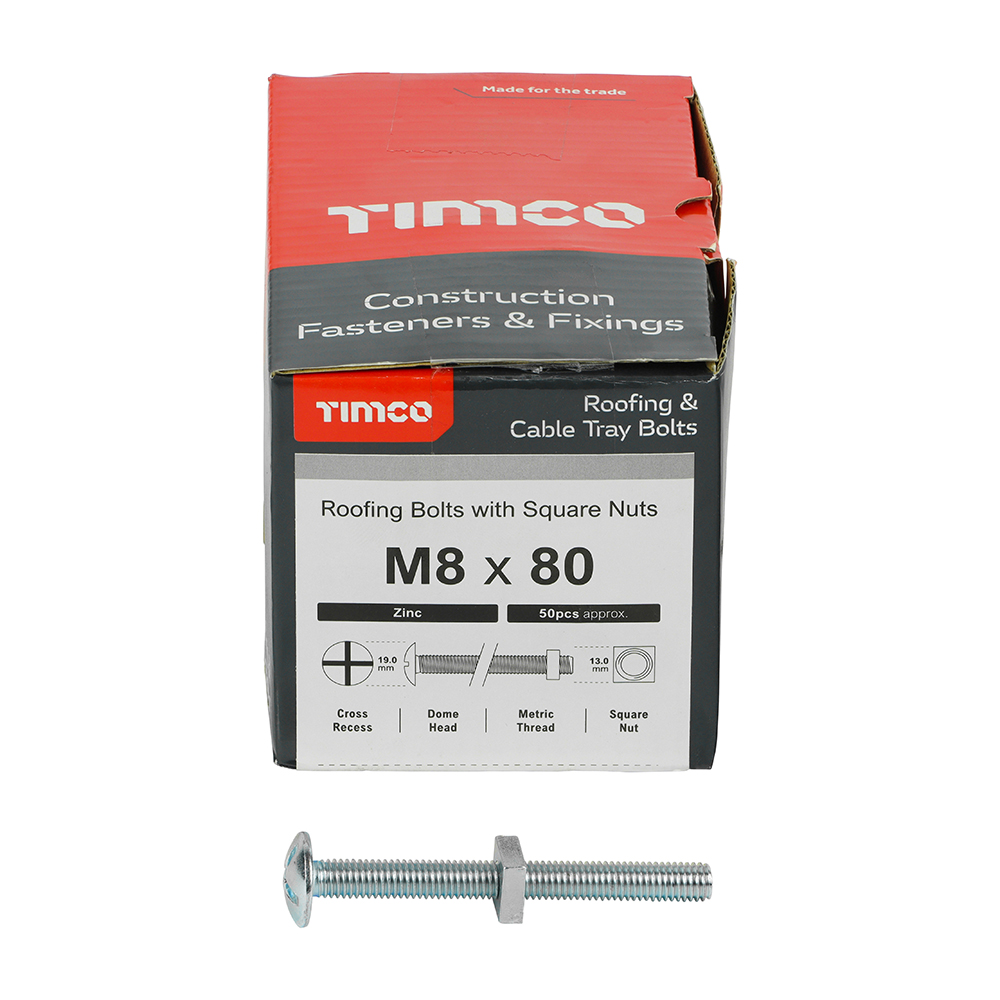 Roofing Bolt & SQ Nut Zinc - Image 3