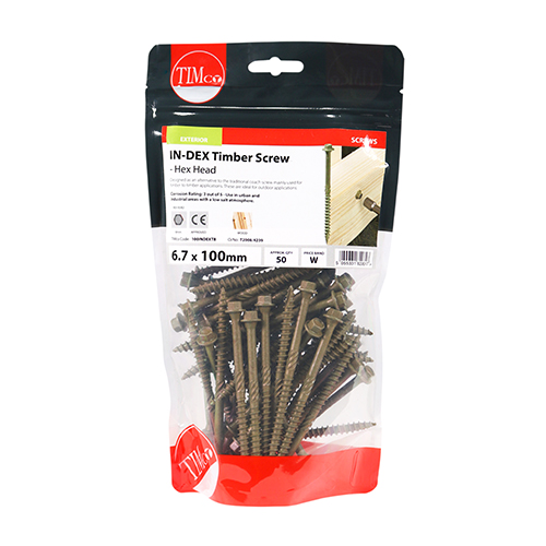 Hex Head Timber Screw - Green - Image 3