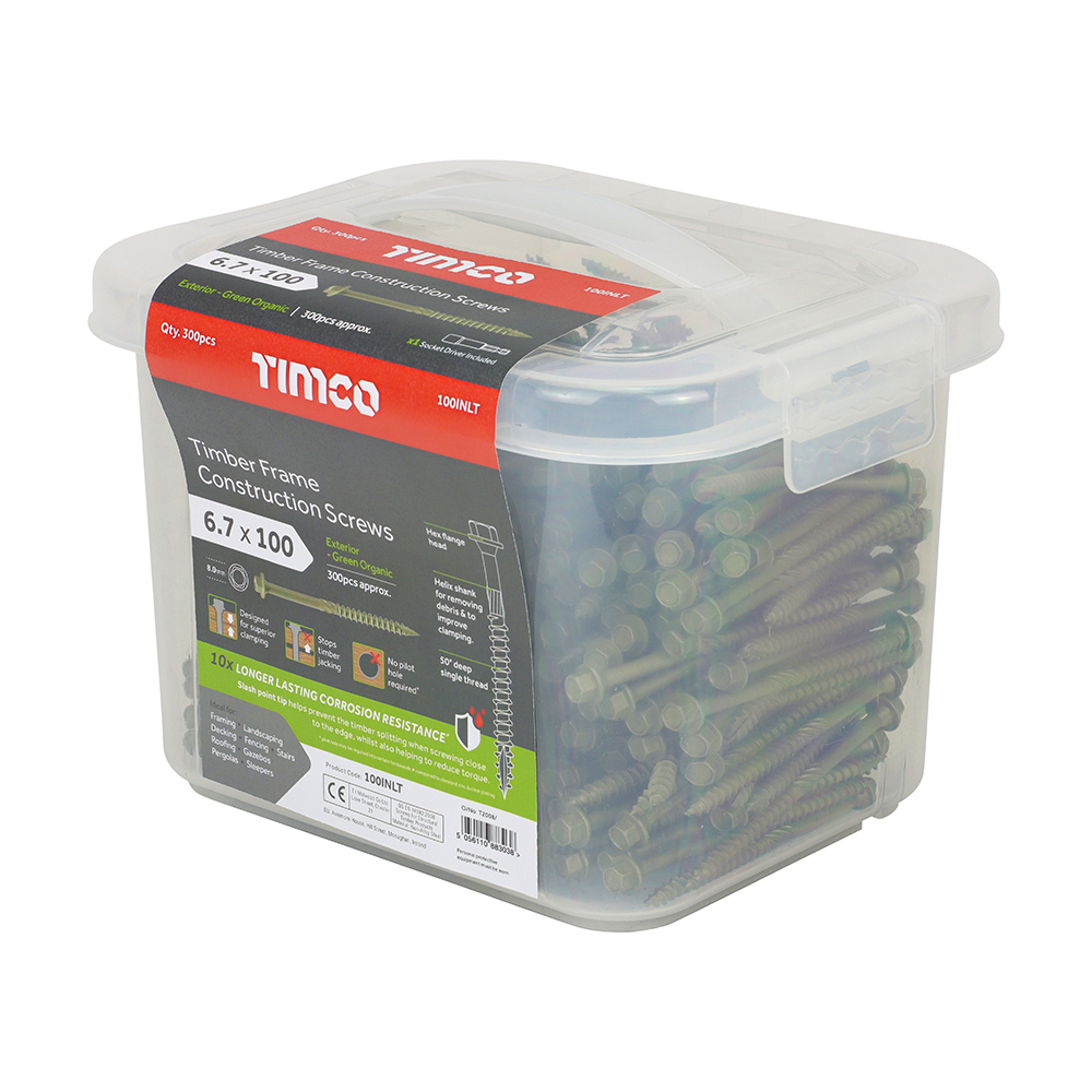 Timber Frame Screw HEX Green - Image 1