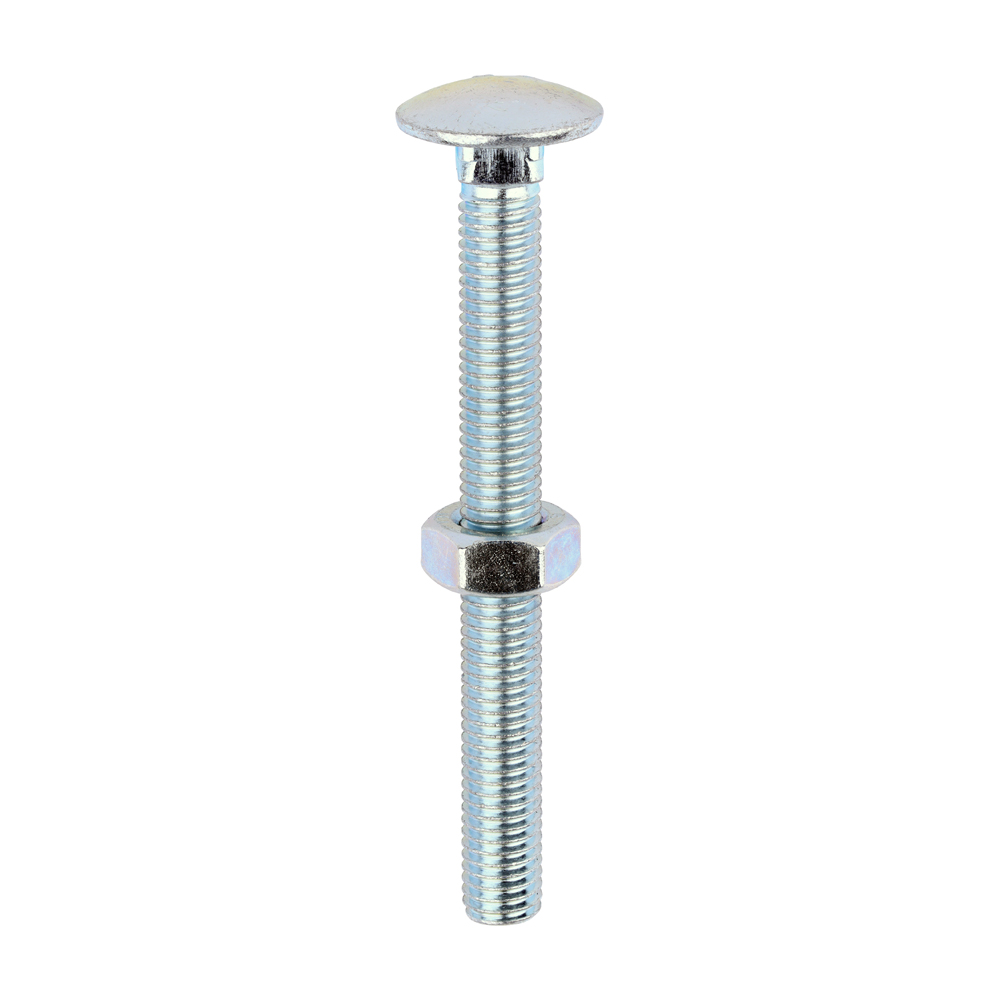Carriage Bolt & Hex Nut - BZP - Image 1