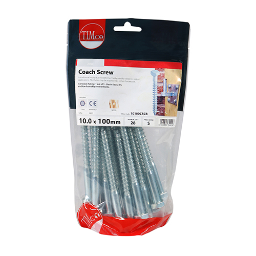 Coach Screw DIN 571 - BZP - Image 3
