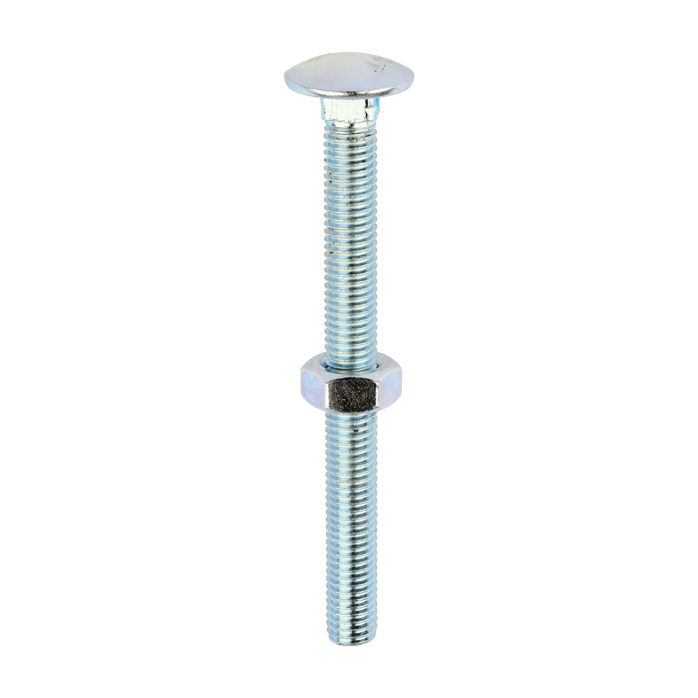Carriage Bolt & Hex Nut - BZP - Image 1