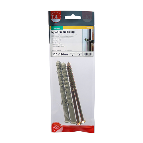Nylon Frame Fixing - BZP - Image 2