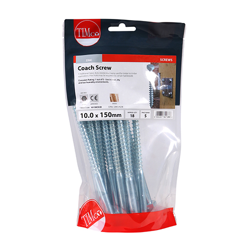 Coach Screw DIN 571 - BZP - Image 3