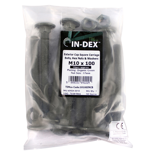 Carriage Bolt,Nut & Washer-GRN - Image 2