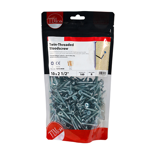Twin Woodscrew PZ2 CSK - BZP - Image 2