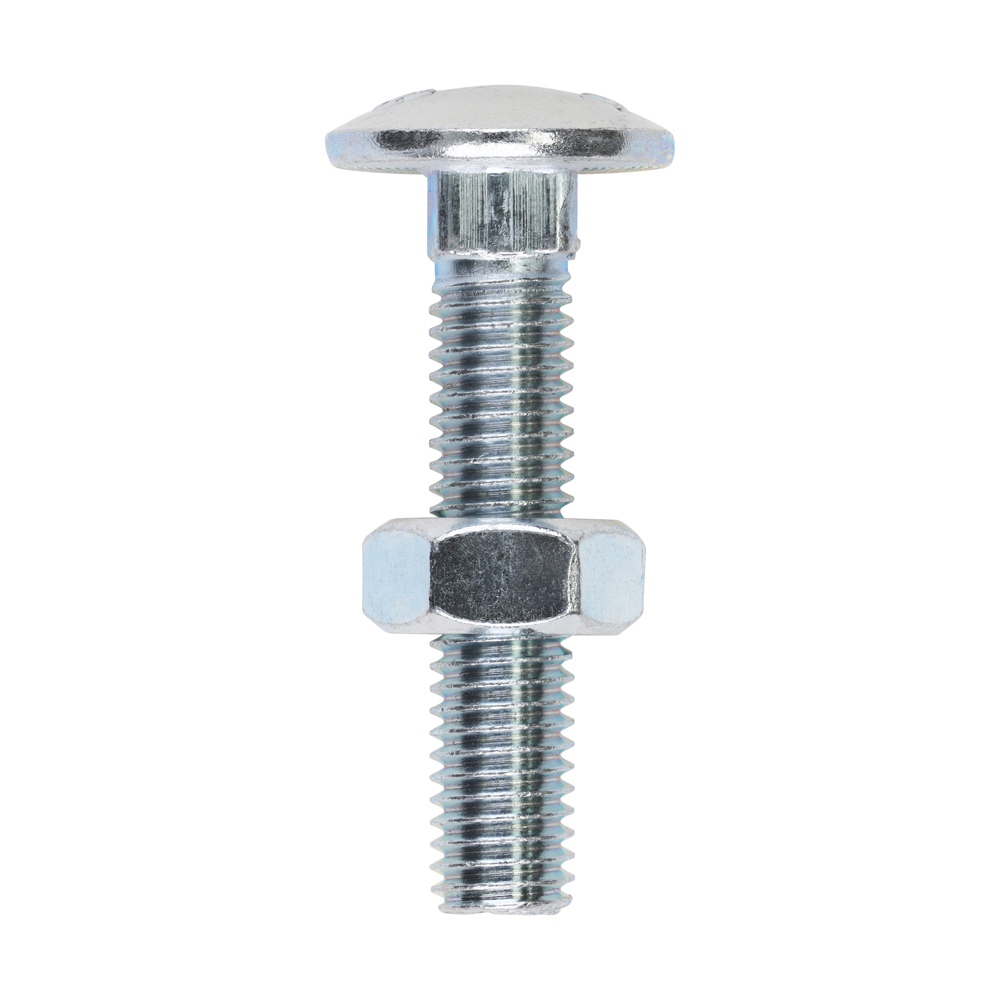 Carriage Bolt & Hex Nut - BZP - Image 1