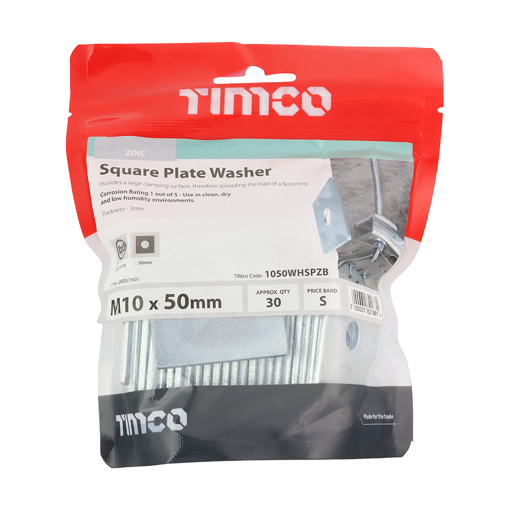 Square Plate Washer - BZP - Image 2