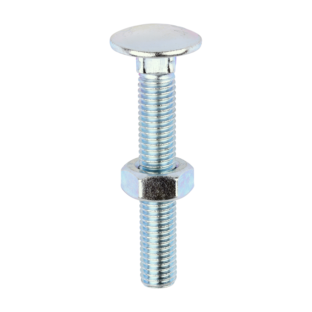 Carriage Bolt & Hex Nut - BZP - Image 1