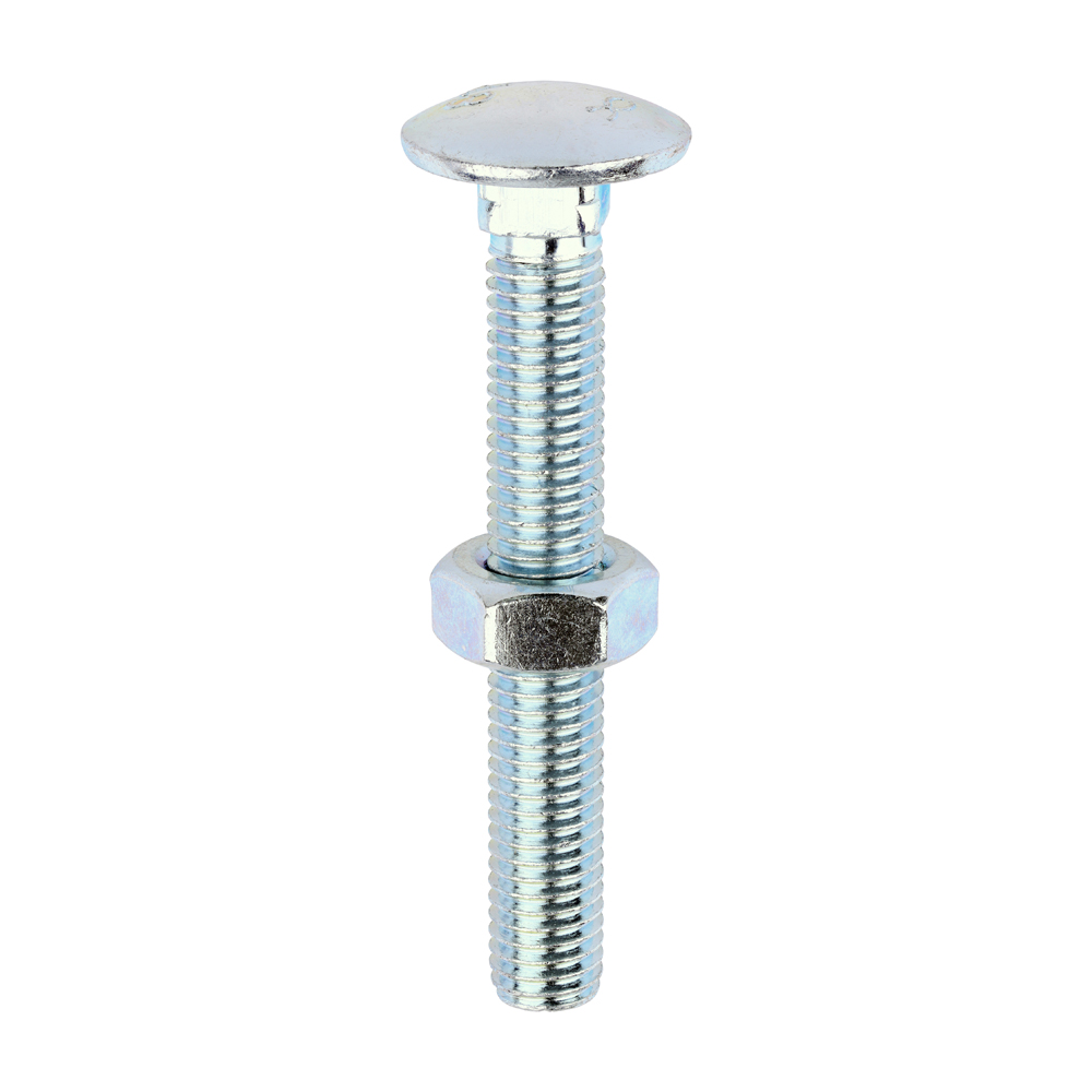 Carriage Bolt & Hex Nut - BZP - Image 1