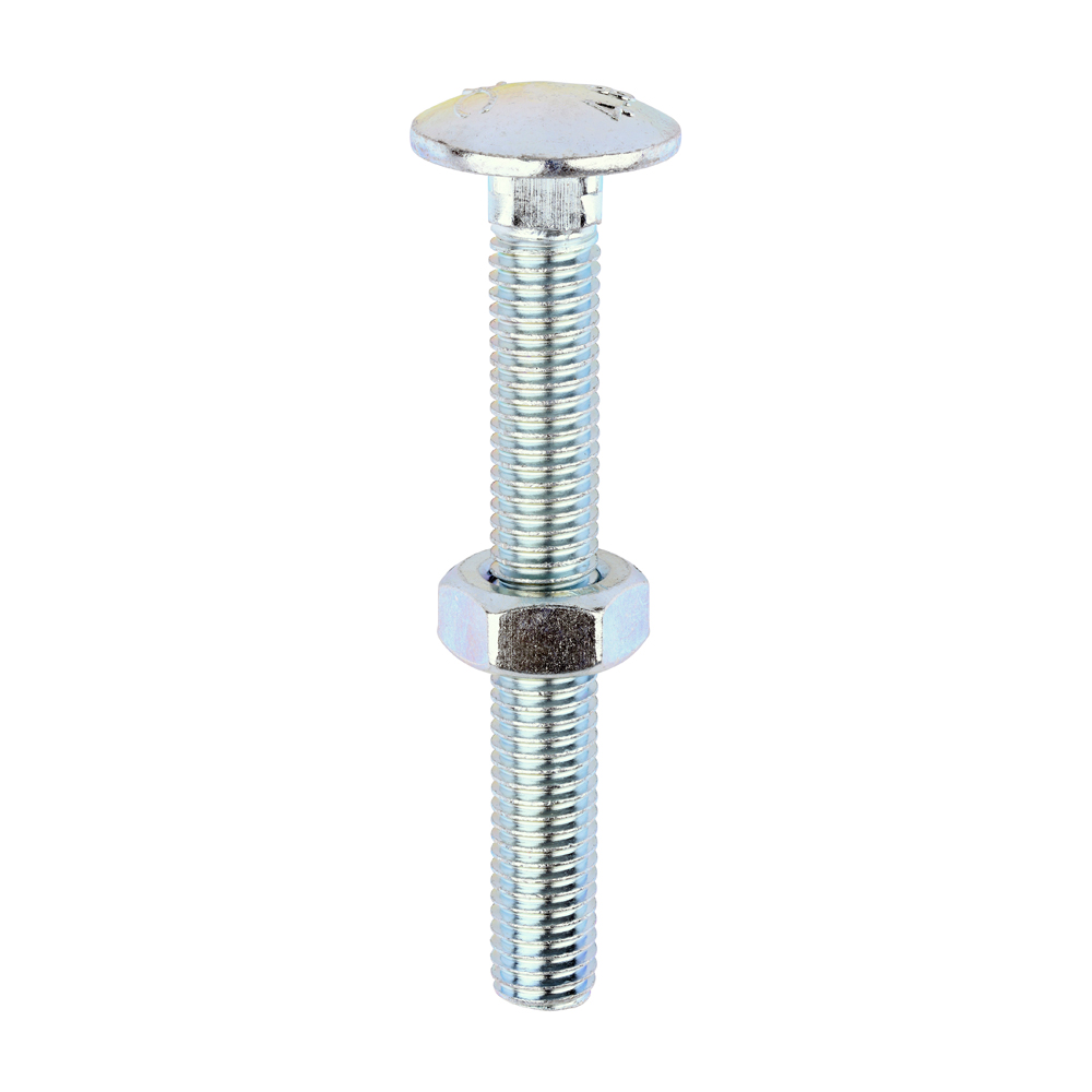 Carriage Bolt & Hex Nut - BZP - Image 1