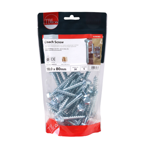 Coach Screw DIN 571 - BZP - Image 3