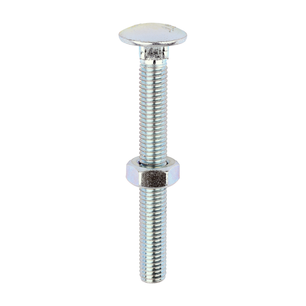 Carriage Bolt & Hex Nut - BZP - Image 1