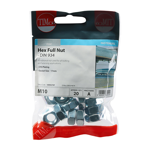 Hex Nut DIN 934 - BZP - Image 2