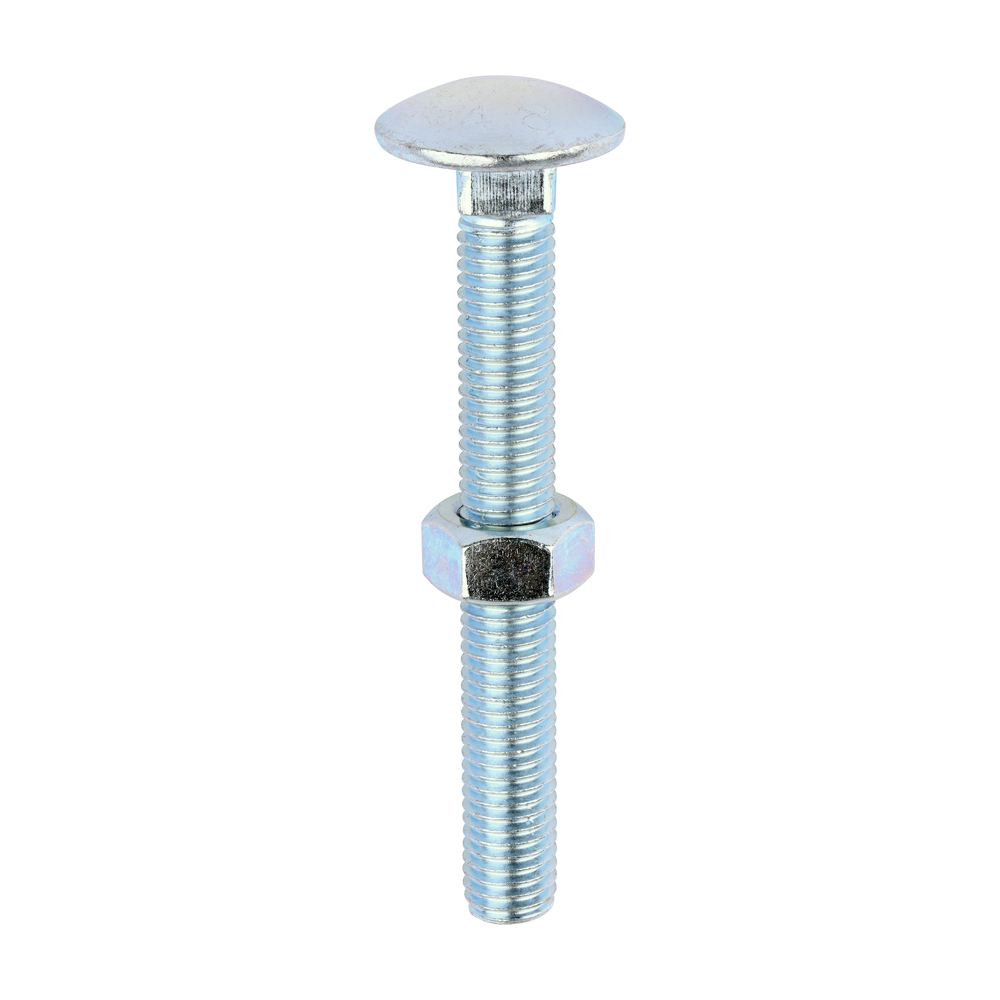 Carriage Bolt & Hex Nut - BZP - Image 1
