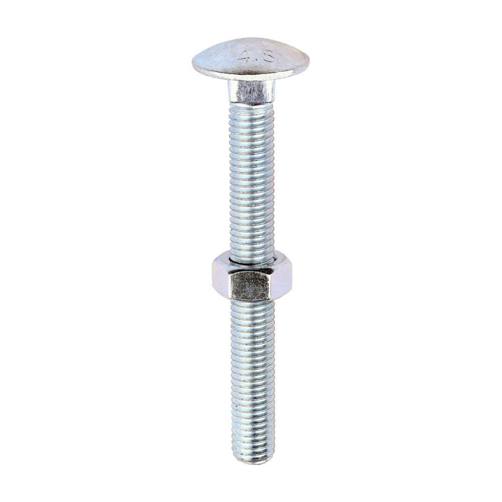 Carriage Bolt & Hex Nut - BZP - Image 1