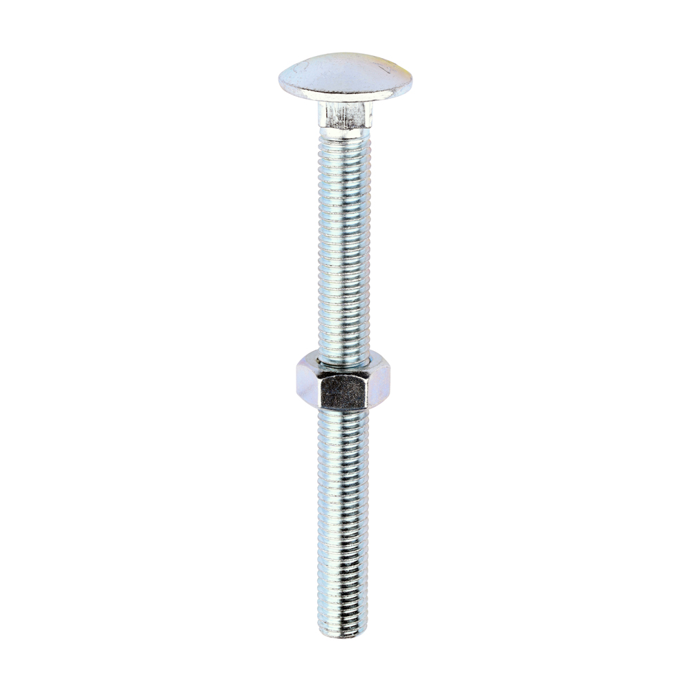 Carriage Bolt & Hex Nut - BZP - Image 1