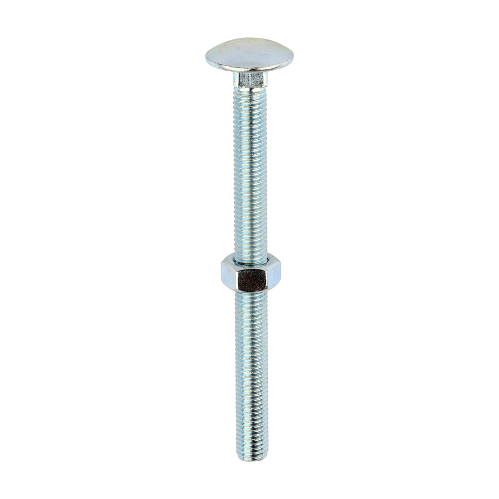 Carriage Bolt & Hex Nut - BZP - Image 1