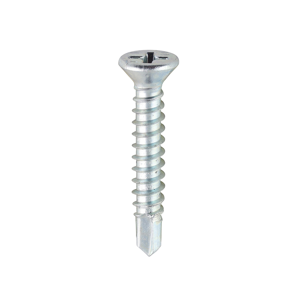 S/Drill PVC Screw CSK - BZP