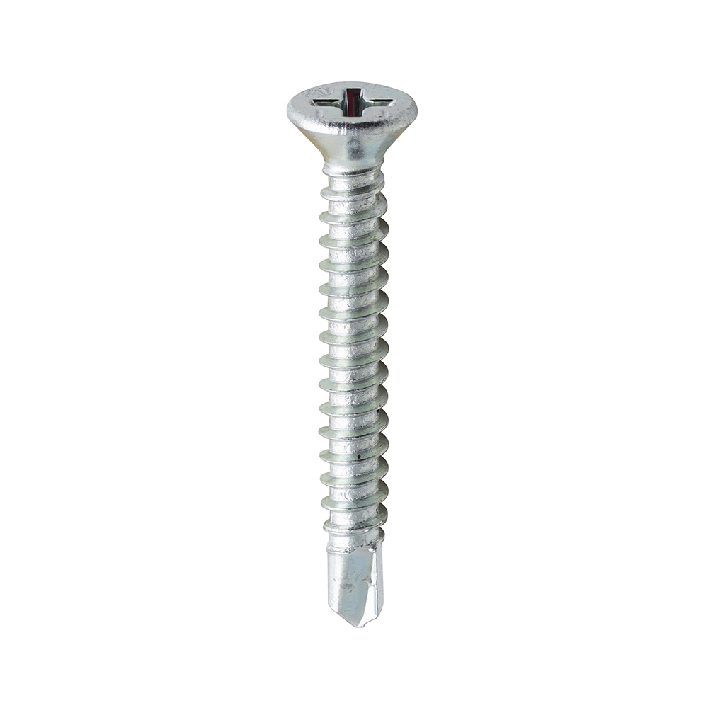 S/Drill PVC Screw CSK - BZP