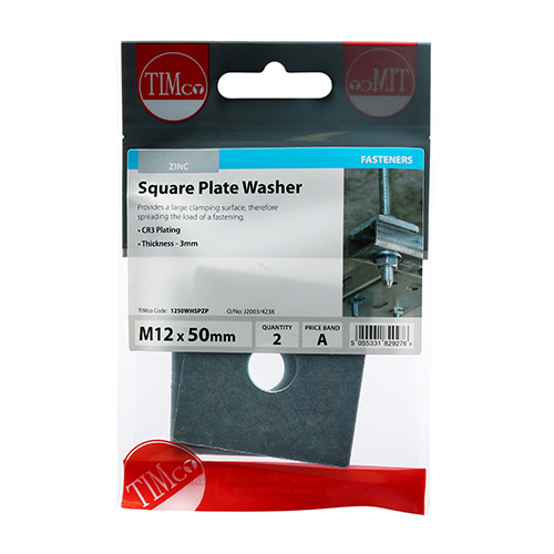 Square Plate Washer - BZP - Image 2