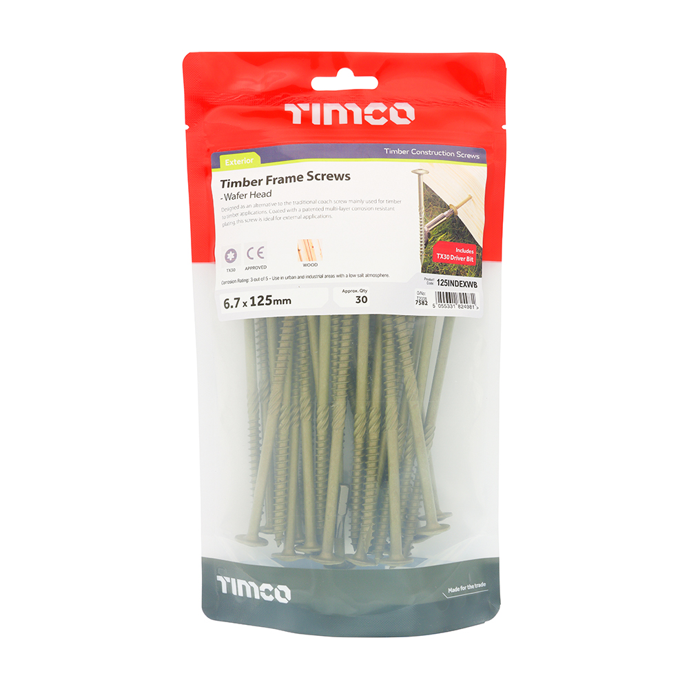 Wafer Head Timber Screw- Green - Image 2
