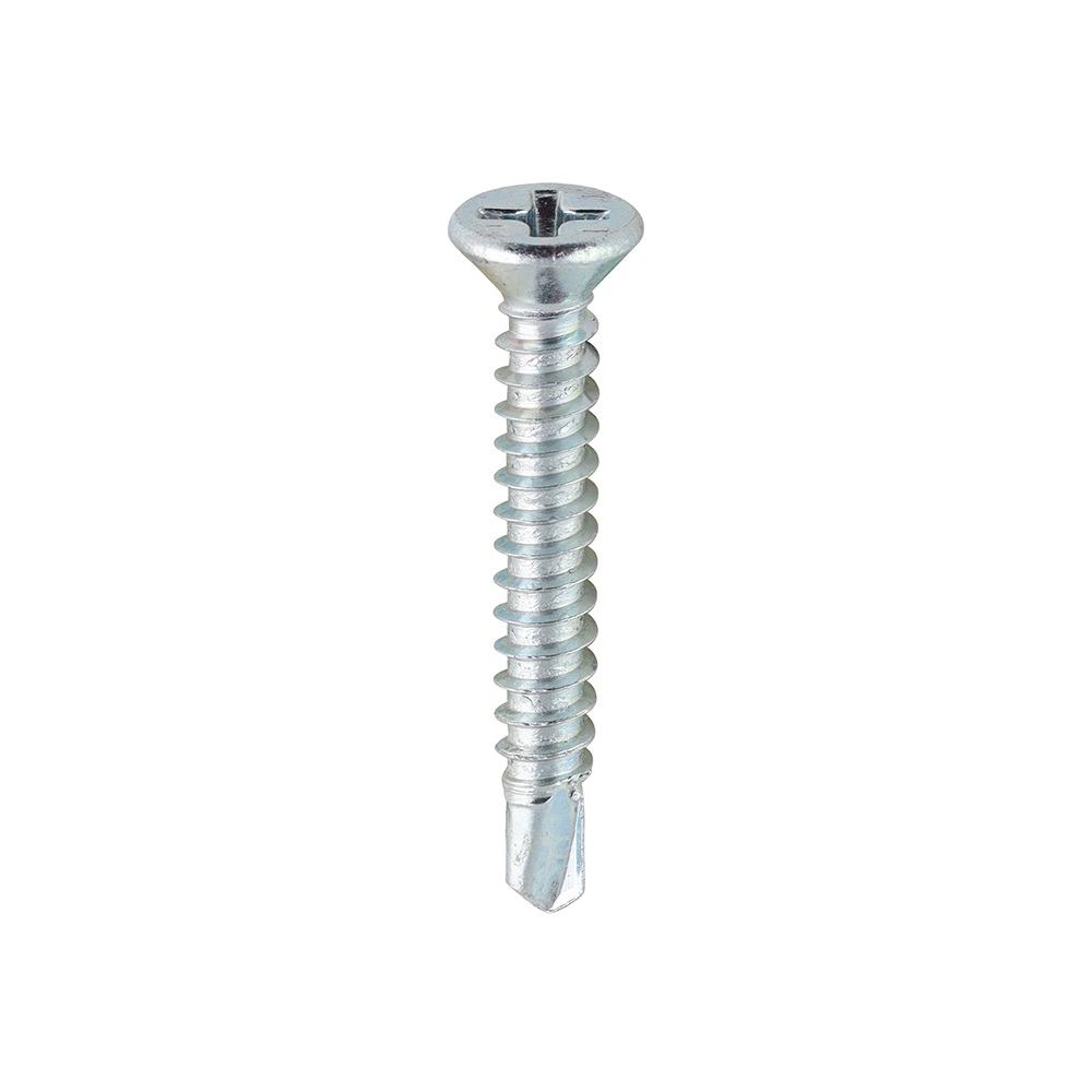 S/Drill PVC Screw CSK - BZP