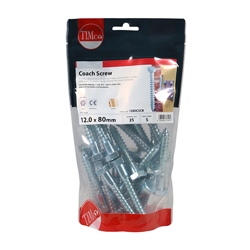 Coach Screw DIN 571 - BZP - Image 3