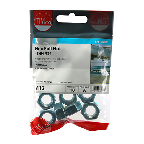Hex Nut DIN 934 - BZP - Image 2