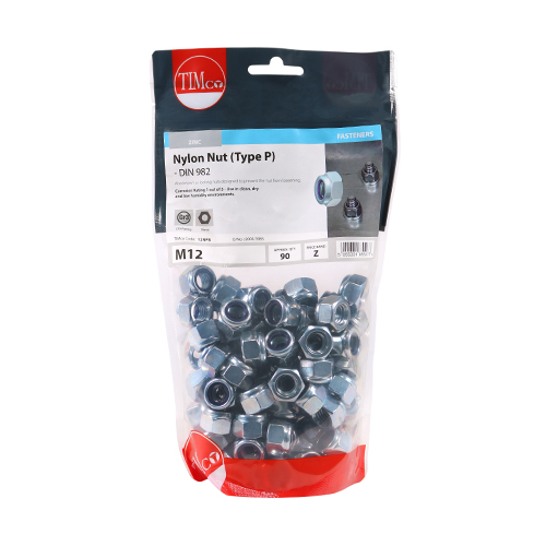 Nylon Nut Type P DIN 982 BZP - Image 2