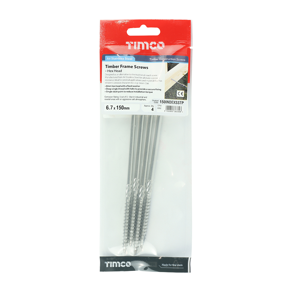 Hex Head Timber Screw - A4 SS - Image 2