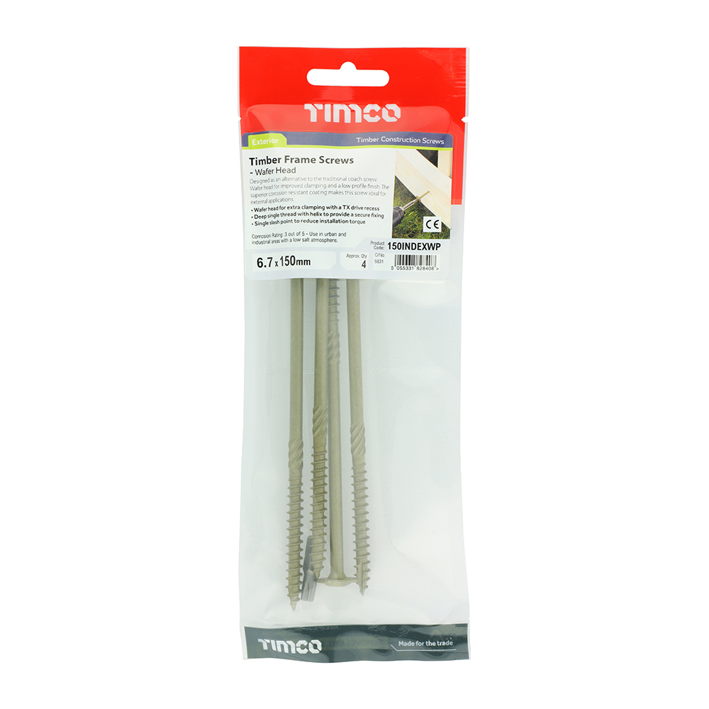Wafer Head Timber Screw- Green - Image 2