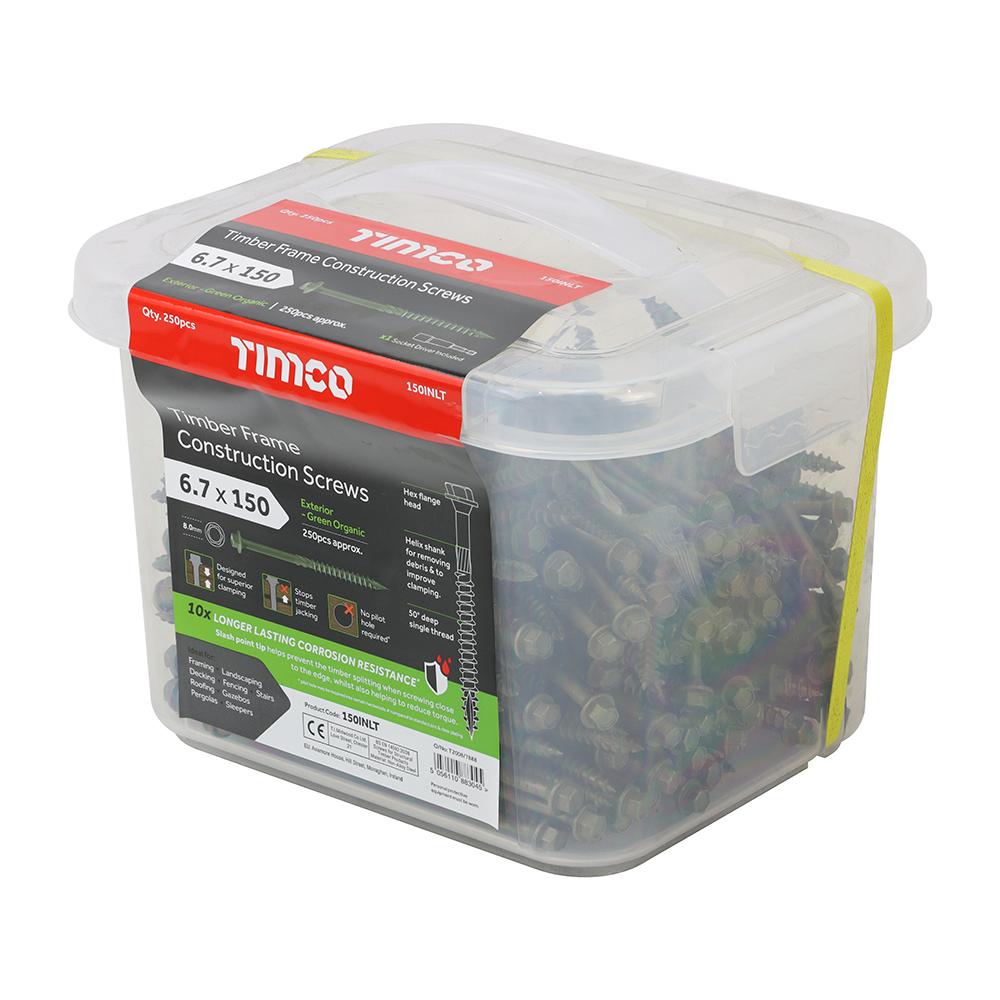 Timber Frame Screw HEX Green