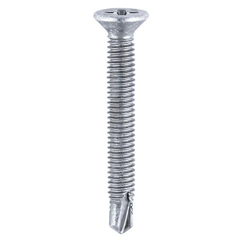 S/Drill PVC Screw CSK - BZP