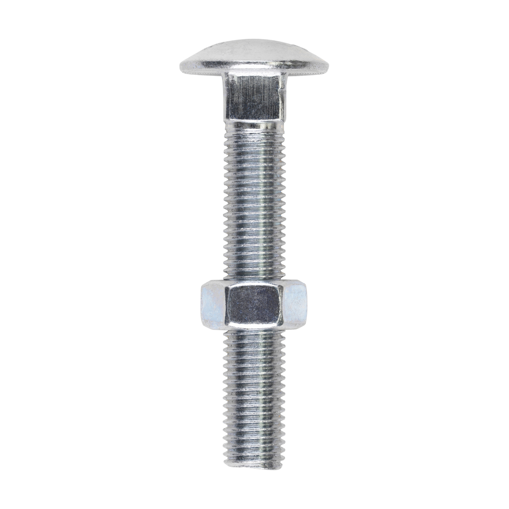 Carriage Bolt & Hex Nut - BZP - Image 1
