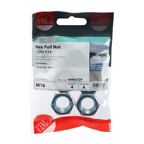 Hex Nut DIN 934 - BZP - Image 2