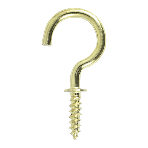 Round Cup Hook - E/Brass - Image 1