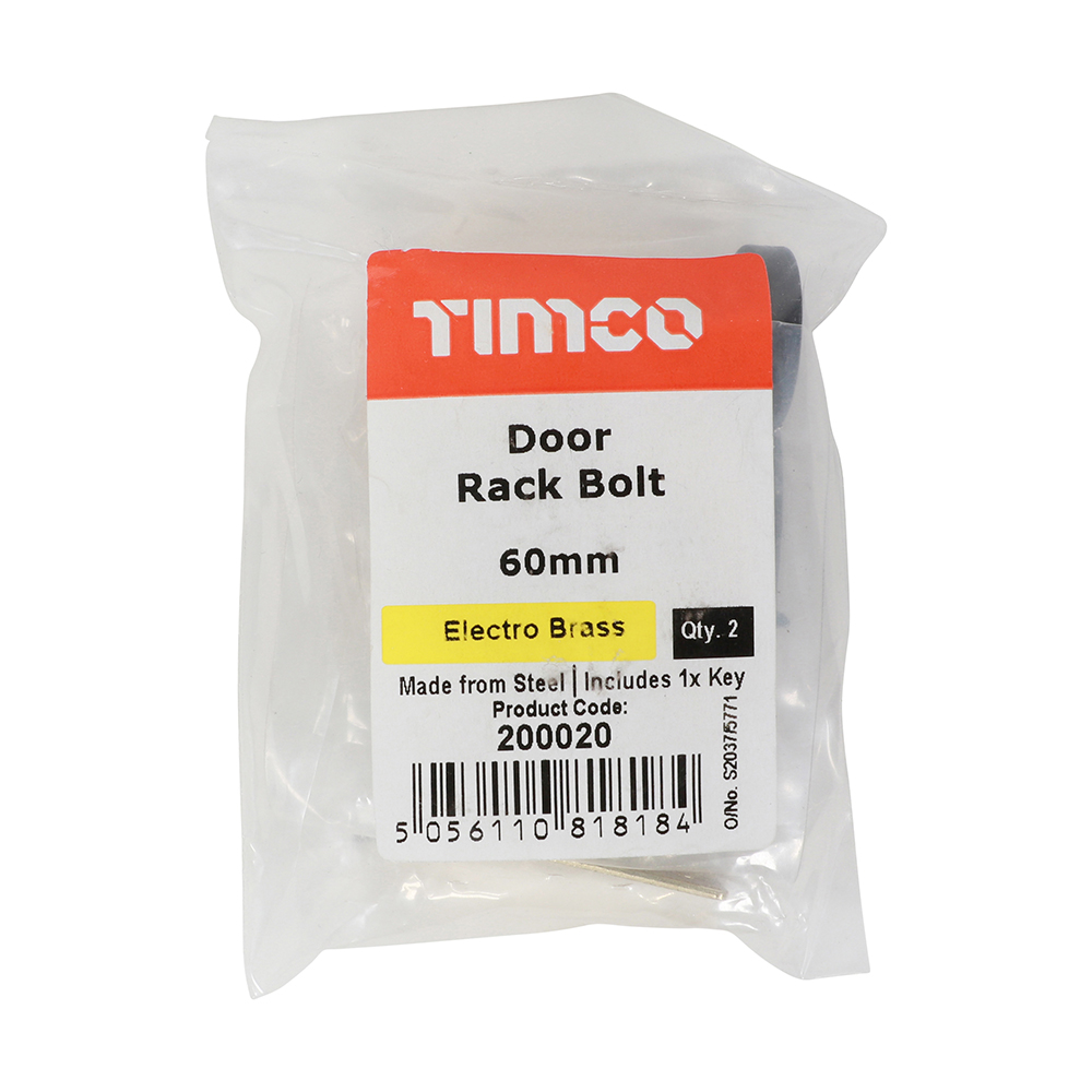 Door Rack Bolt E Brass - Image 2