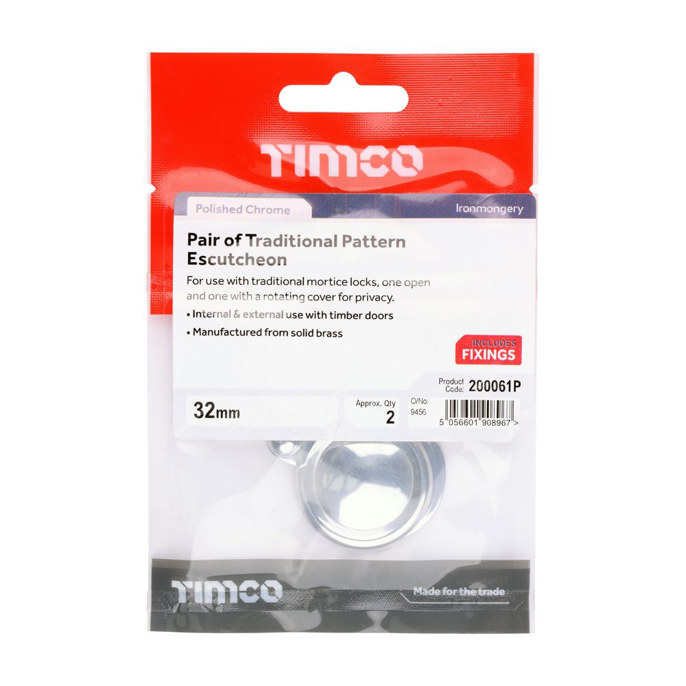 Traditional Escutcheon Pair PC - Image 2