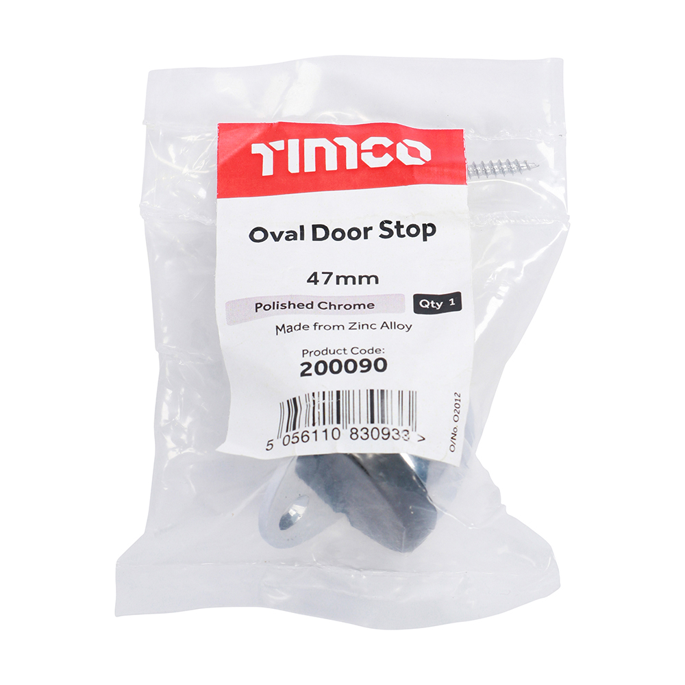 Oval Door Stop Pol. Chrome - Image 2